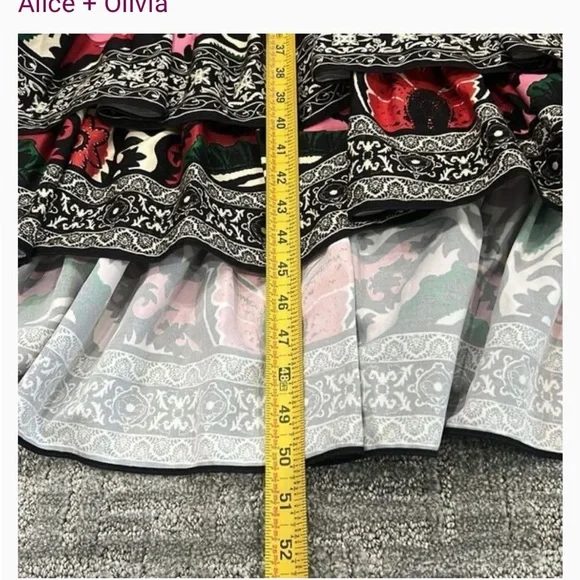 Alice + Olivia Vibrant High Low Dress - FITS LIKE A SIZE 4 - Picture 6 of 7